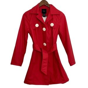 Red Women's Jacket with Belt